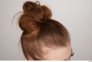 Olivia Sparkle brown hair messy bun 0008.jpg